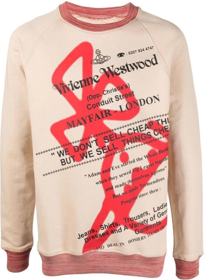 Vivienne Westwood Sweater met print Beige