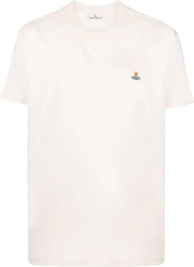 Vivienne Westwood T-shirt met geborduurd logo Beige