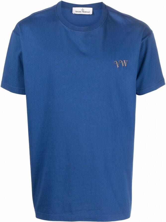 Vivienne Westwood T-shirt met geborduurd logo Blauw