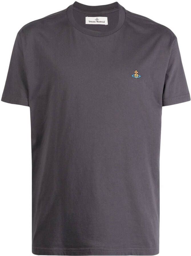 Vivienne Westwood T-shirt met geborduurd logo Grijs