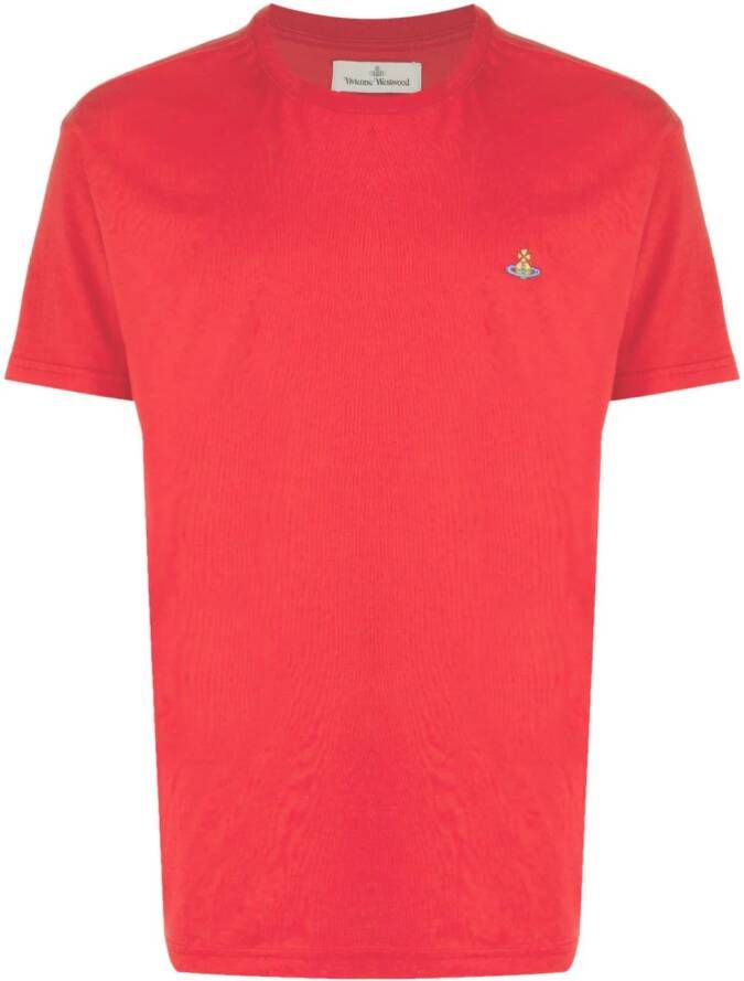 Vivienne Westwood T-shirt met geborduurd logo Rood