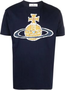 Vivienne Westwood T-shirt met logo Blauw