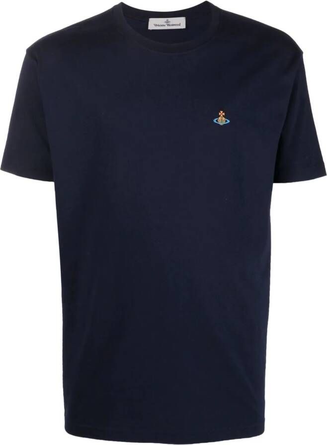 Vivienne Westwood T-shirt met logo Blauw