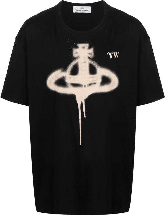 Vivienne Westwood T-shirt met logoprint Zwart