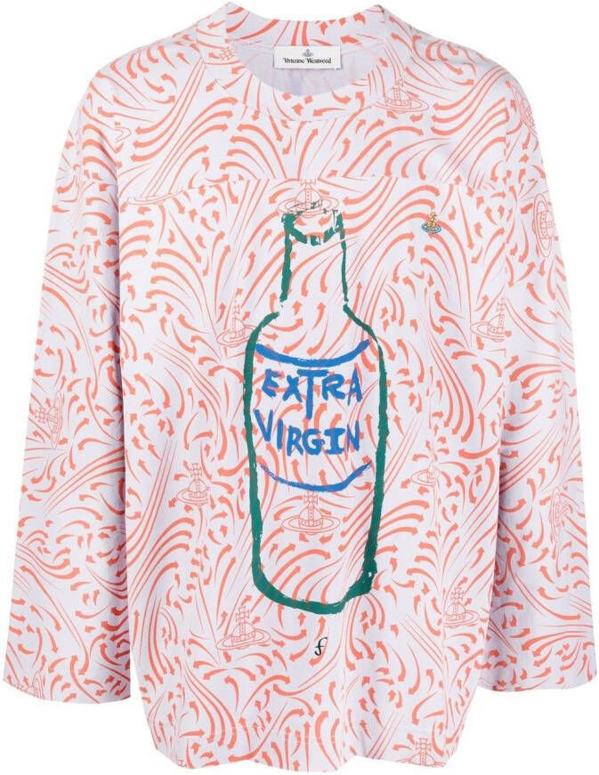 Vivienne Westwood T-shirt met print Paars
