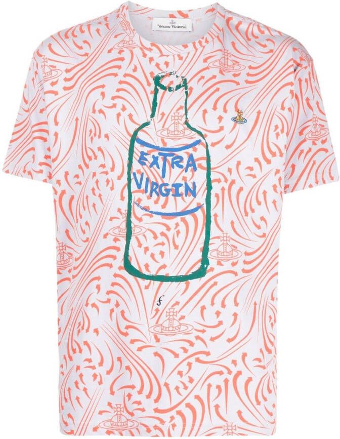 Vivienne Westwood T-shirt met print Paars