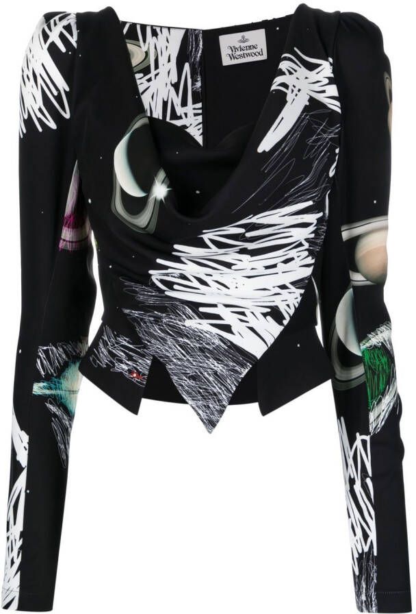 Vivienne Westwood T-shirt met print Zwart