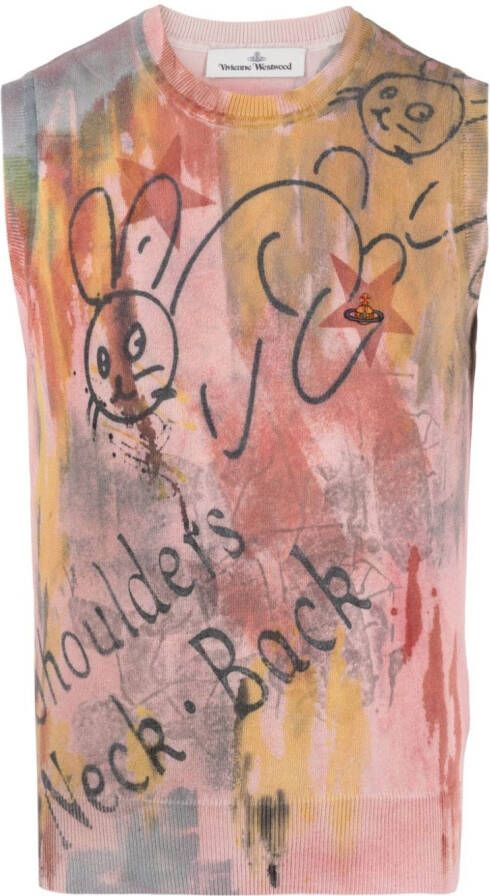 Vivienne Westwood Tanktop met grafische print Roze