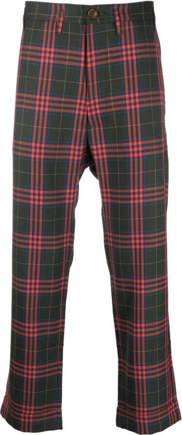 Vivienne Westwood Broek met tartan ruit Groen