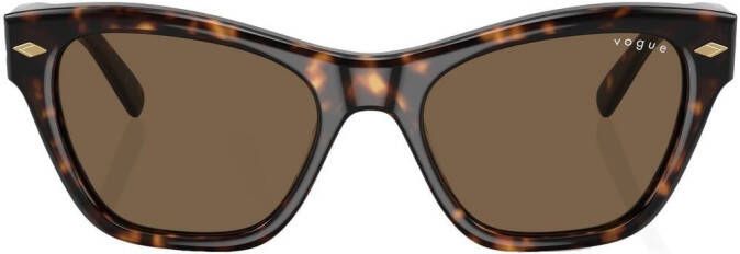 Vogue Eyewear Zonnebril met schildpadschild design Bruin