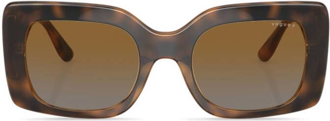 Vogue Eyewear Zonnebril met vierkant montuur Bruin