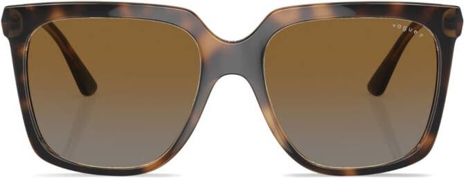 Vogue Eyewear Zonnebril met vierkant montuur Bruin