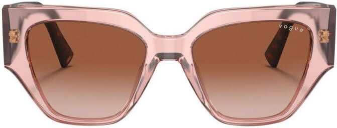 Vogue Eyewear Zonnebril met doorzichtig vierkant montuur Roze