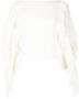 VOZ Top met franje detail Wit - Thumbnail 1