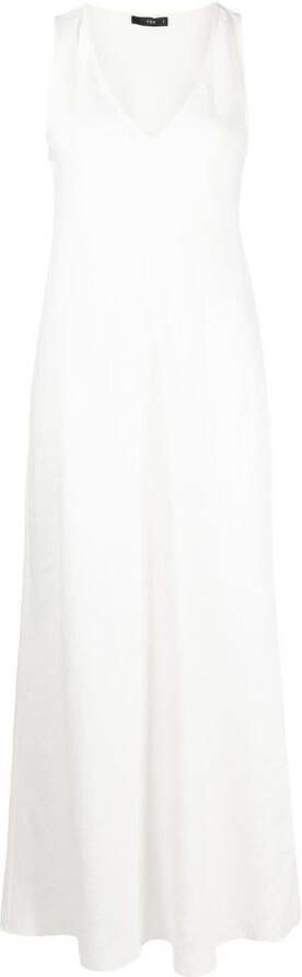 VOZ Maxi-jurk met V-hals Wit
