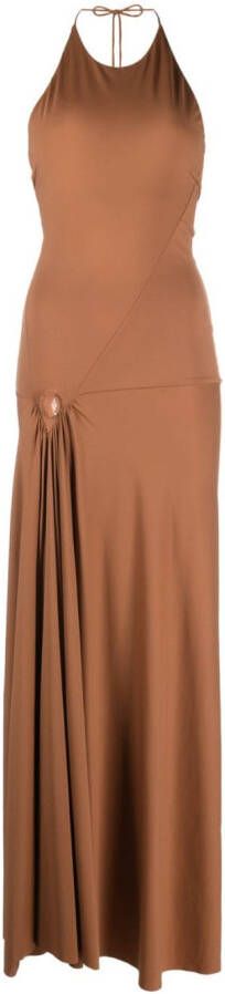 V:PM ATELIER Avondjurk met halternek Bruin