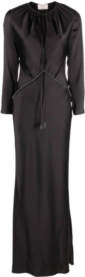 V:PM ATELIER Jurk verfraaid met kristallen Zwart