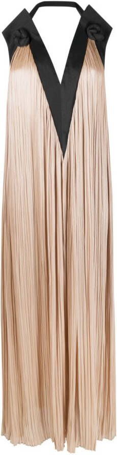 V:PM ATELIER Maxi-jurk met open rug Beige