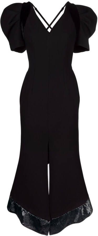 V:PM ATELIER Midi-jurk met open rug Zwart