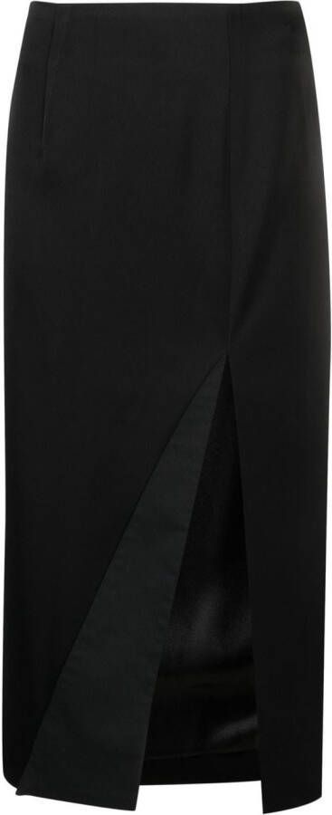 V:PM ATELIER Midi-rok met zijsplit Zwart