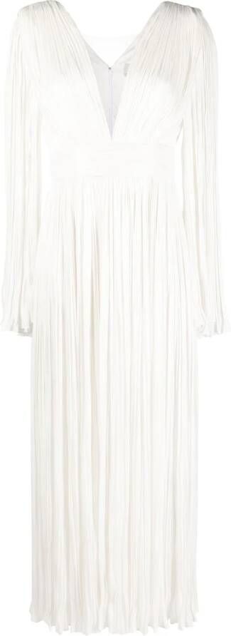 V:PM ATELIER Geplooide avondjurk Wit