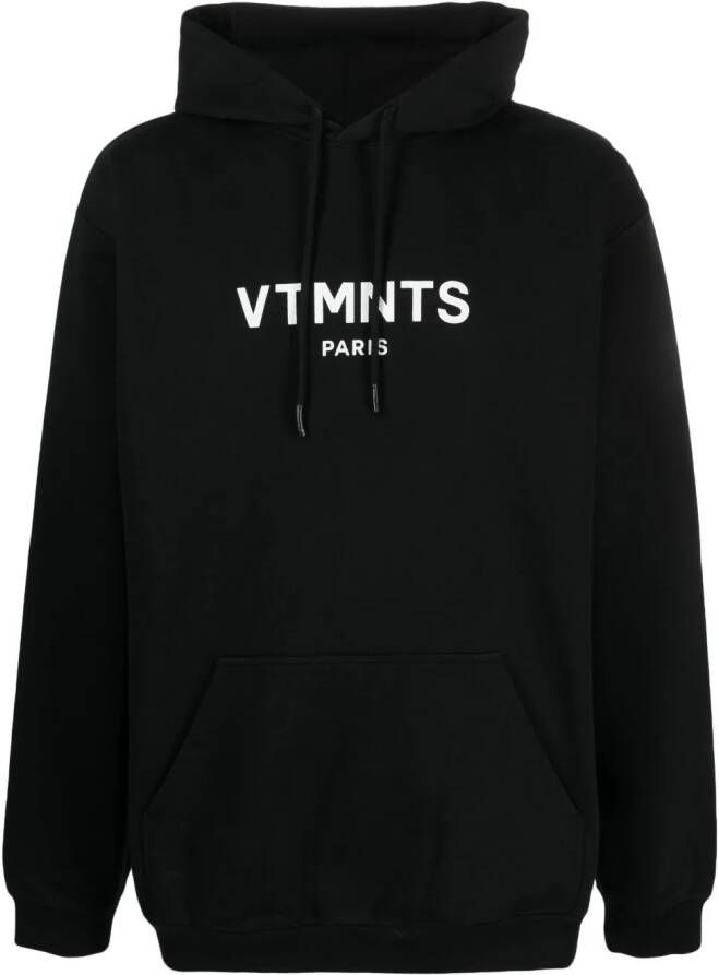 VTMNTS Hoodie met logoprint Zwart