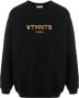 VTMNTS Sweater met geborduurd logo Zwart - Thumbnail 1