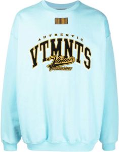 VTMNTS Sweater met logoprint Blauw