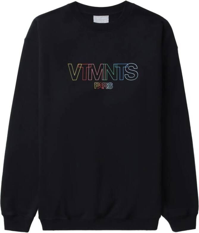 VTMNTS Sweater met logoprint Zwart