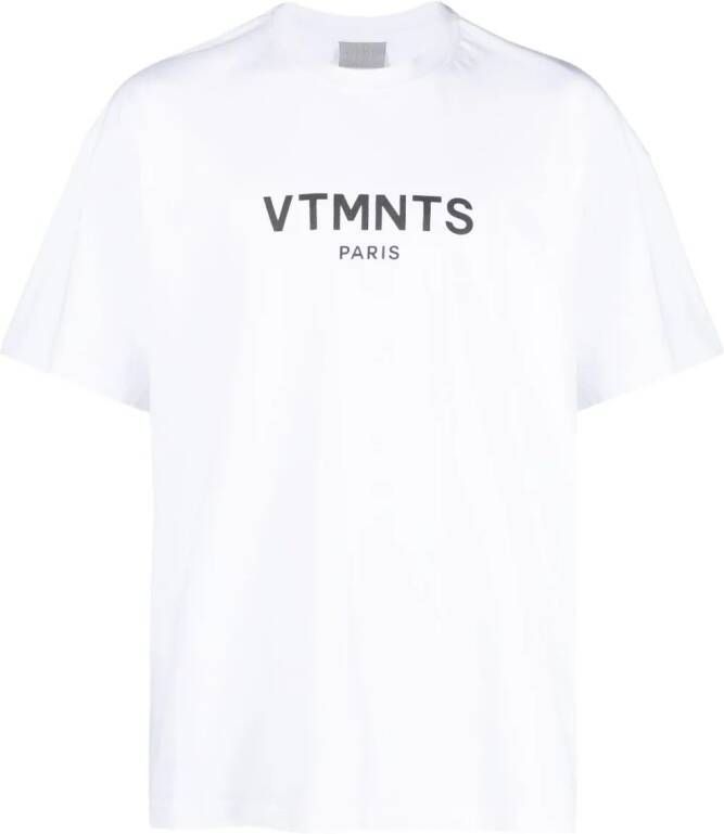 VTMNTS T-shirt met logoprint Wit