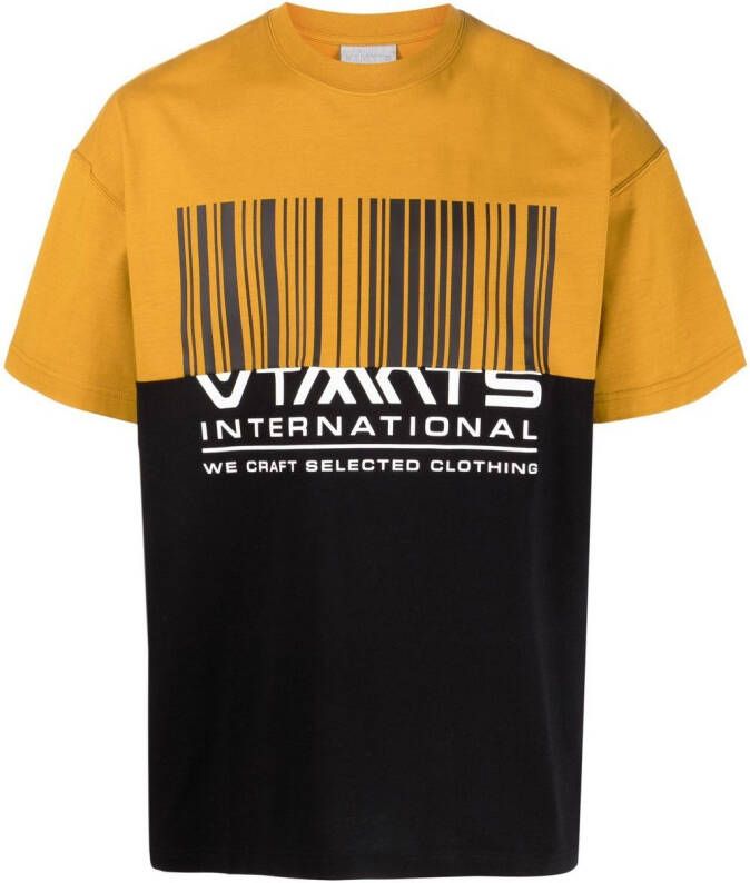 VTMNTS T-shirt met print Geel