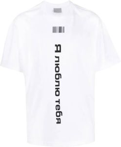 VTMNTS T-shirt met tekst Wit