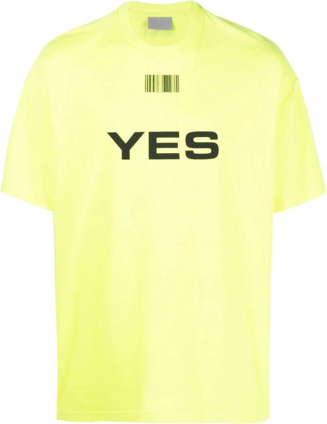 VTMNTS Katoenen T-shirt Geel