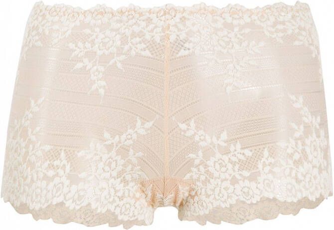 Wacoal Shorts met geborduurde bloemen Beige