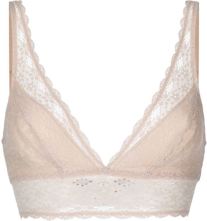 Wacoal Triangel bralette van kant Beige