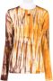 Wales Bonner T-shirt met abstracte print Oranje - Thumbnail 1