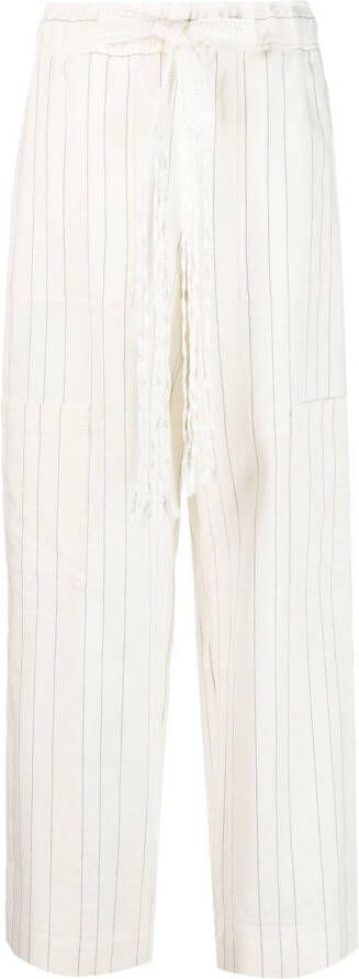 Wales Bonner Broek met wijde pijpen Beige