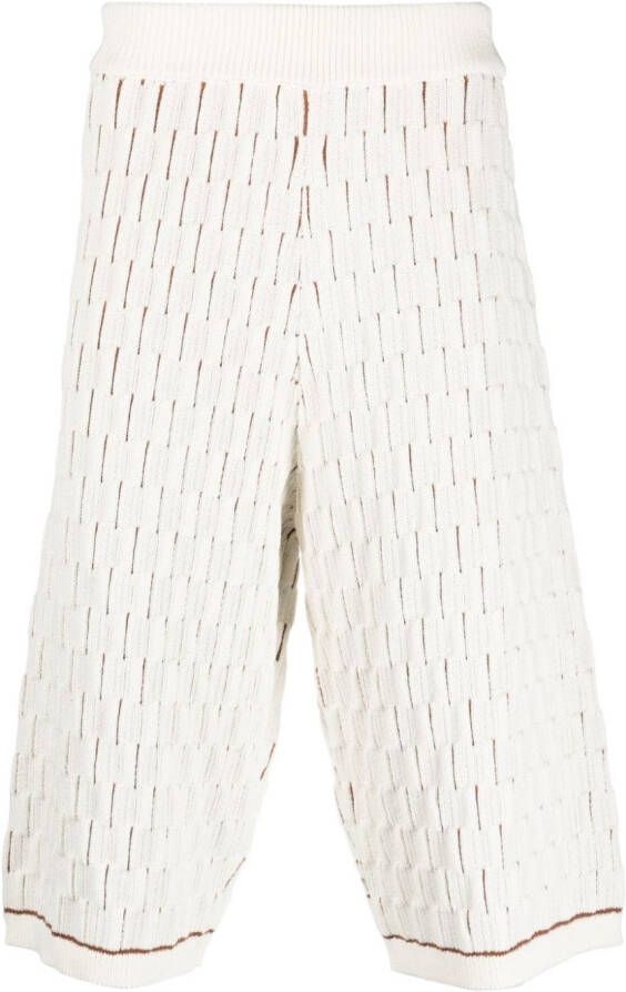 Wales Bonner Gebreide shorts Beige