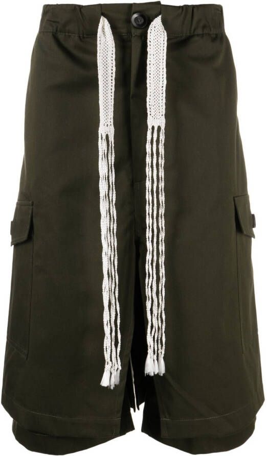 Wales Bonner Cargo shorts Groen