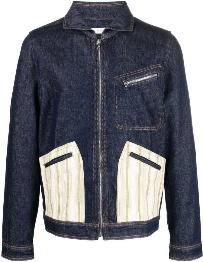 Wales Bonner Denim jack Blauw