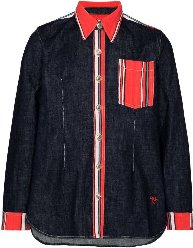 Wales Bonner Denim overhemd Blauw