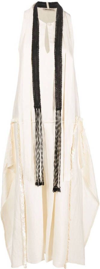 Wales Bonner Geplooide jurk Beige