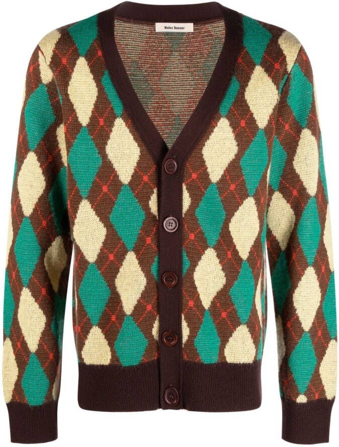 Wales Bonner Intarsia top Groen
