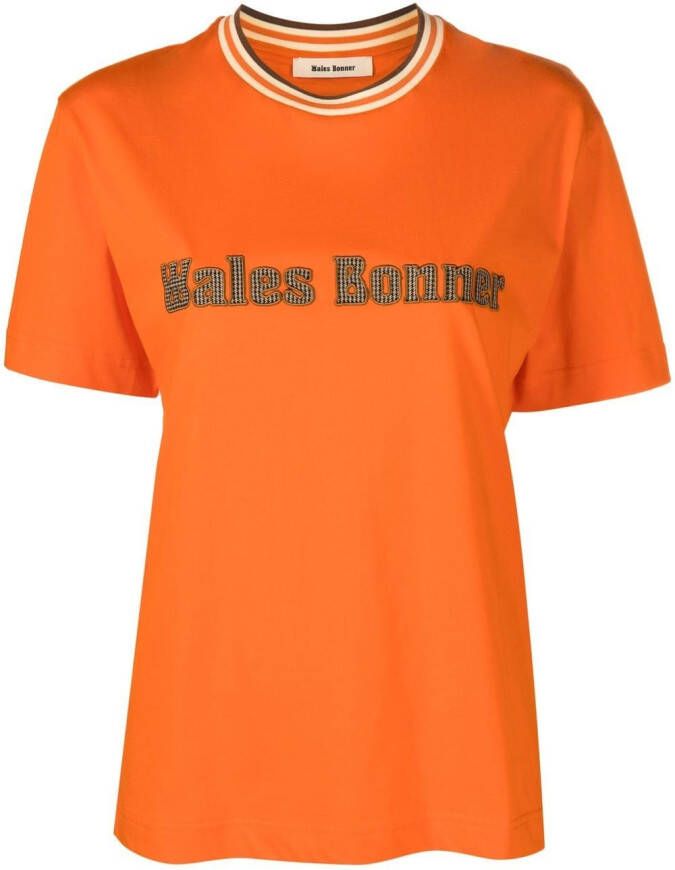 Wales Bonner T-shirt met geborduurd logo Oranje