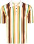 Wales Bonner Gestreept poloshirt Oranje - Thumbnail 1