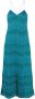 Wales Bonner Midi-jurk met chevron streep Blauw - Thumbnail 1