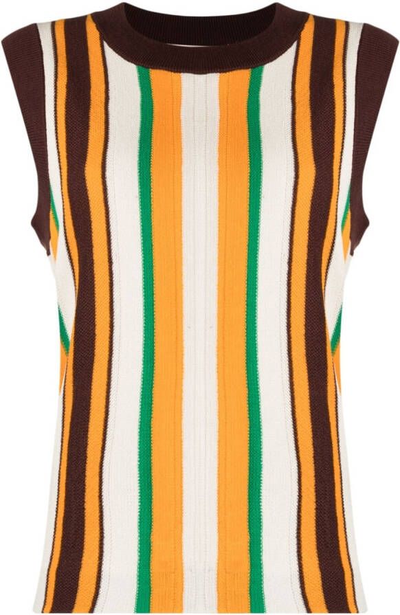 Wales Bonner Gestreepte tanktop Bruin