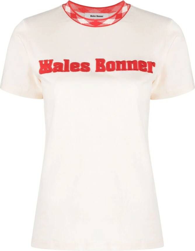 Wales Bonner T-shirt met logopatch Beige