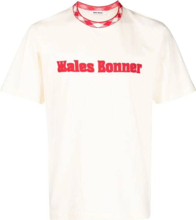 Wales Bonner T-shirt met logopatch Beige