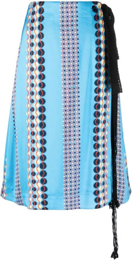 Wales Bonner Rop met geometrische print Blauw